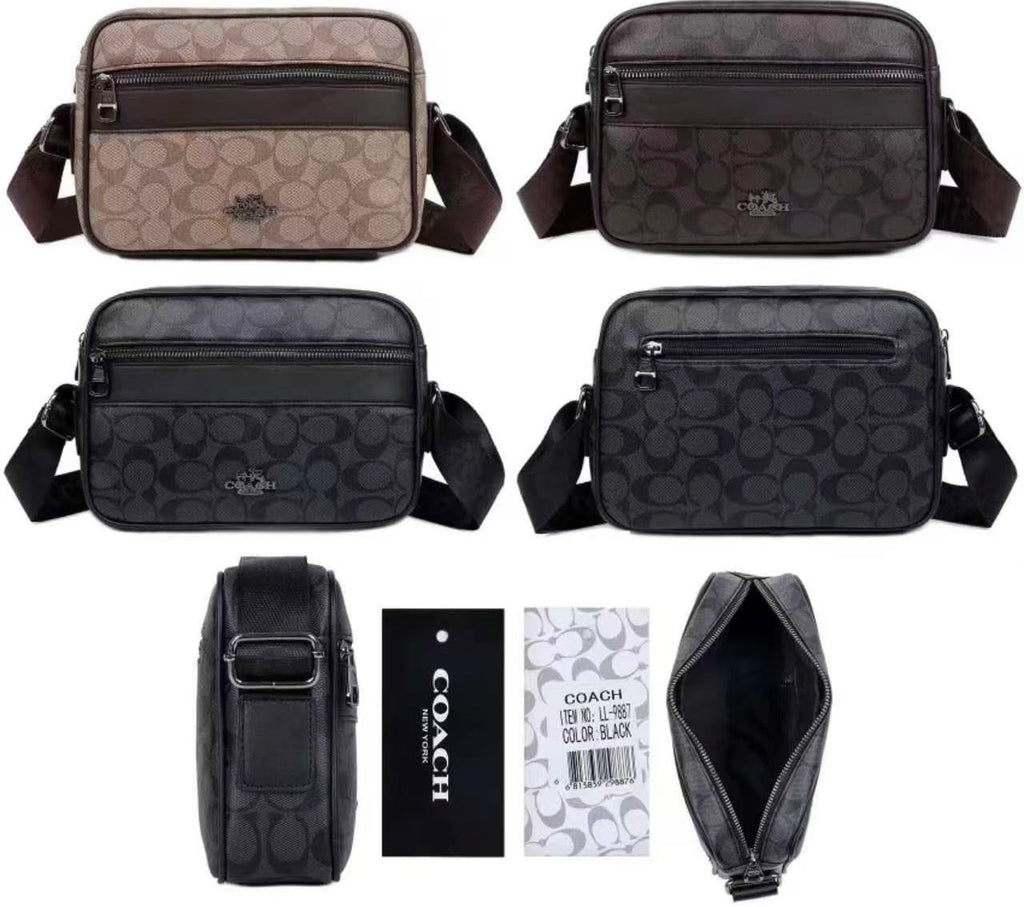 Bandolera Coach café oscuro