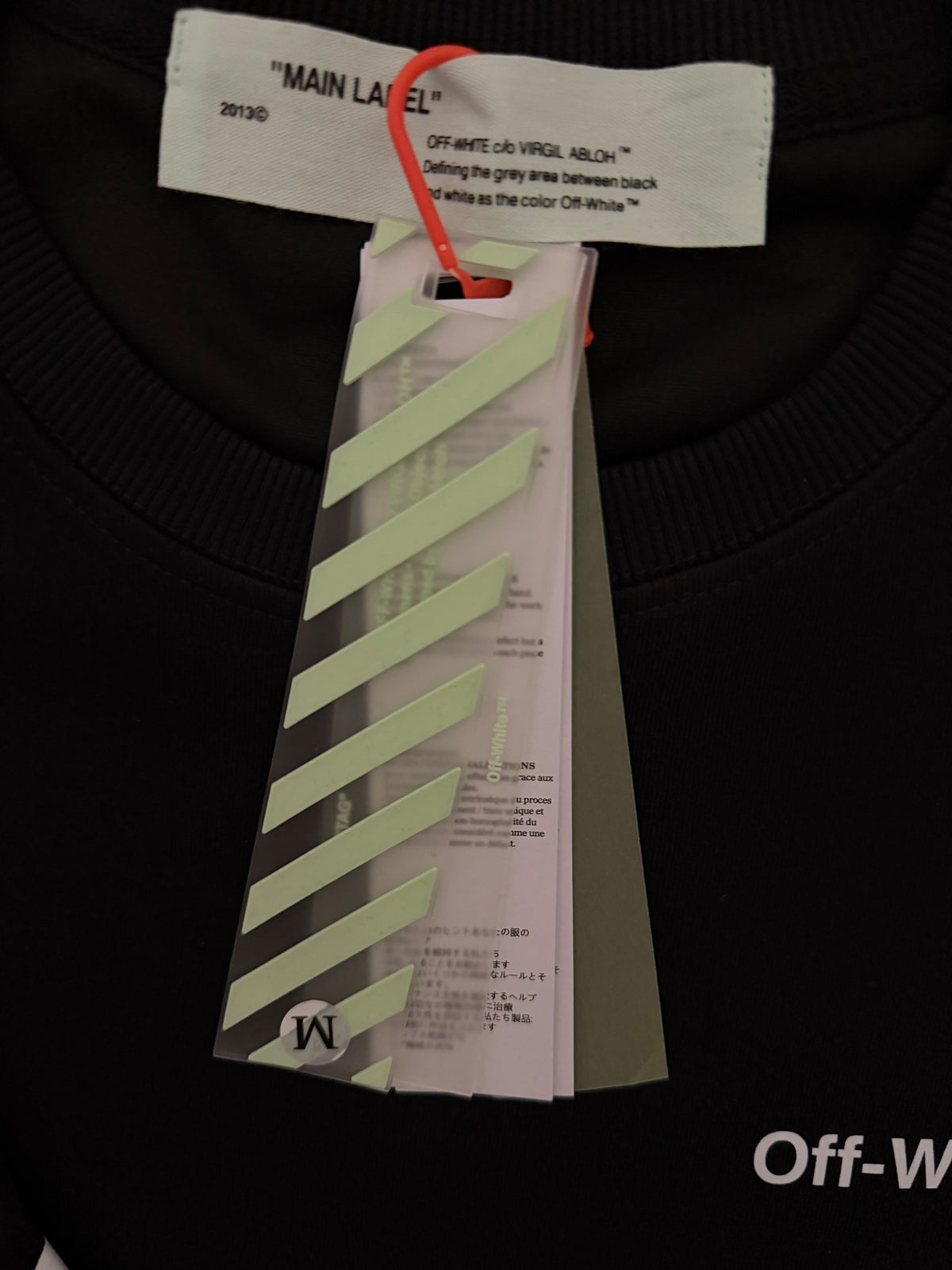 OFF-WHITE Off- Diagonal Helvetica Oversized Sweatshirt-White/Black
