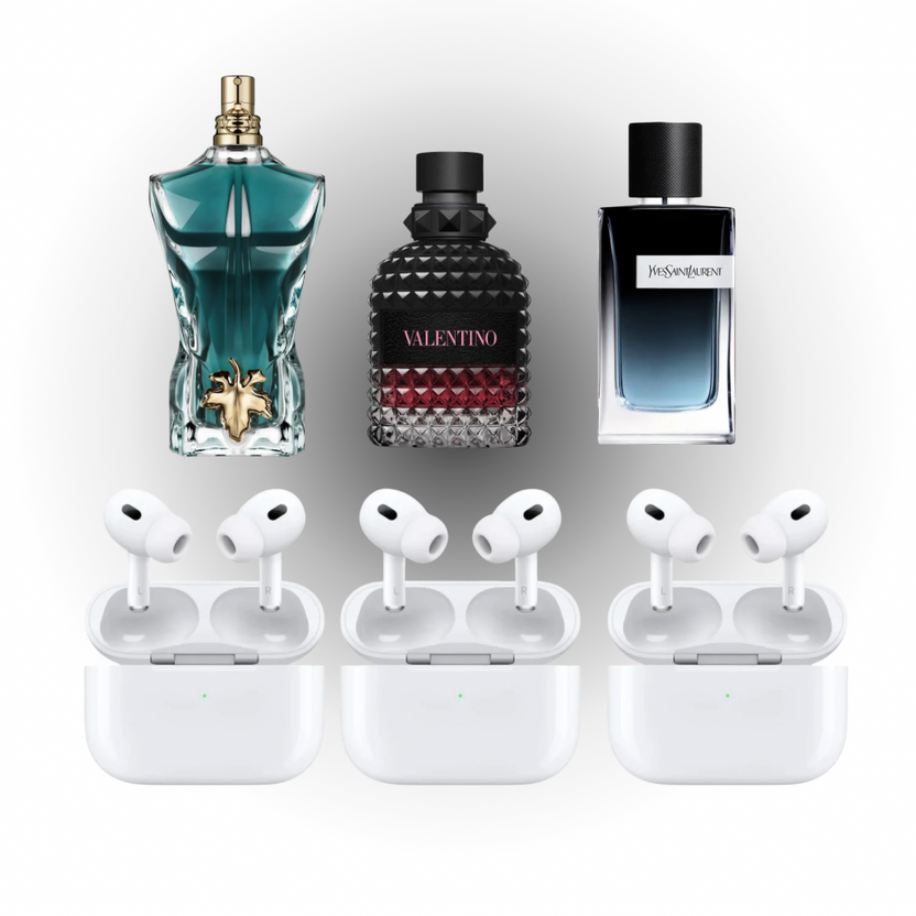 Pack 3 perfumes + 3AirPods Pro con cancelación real