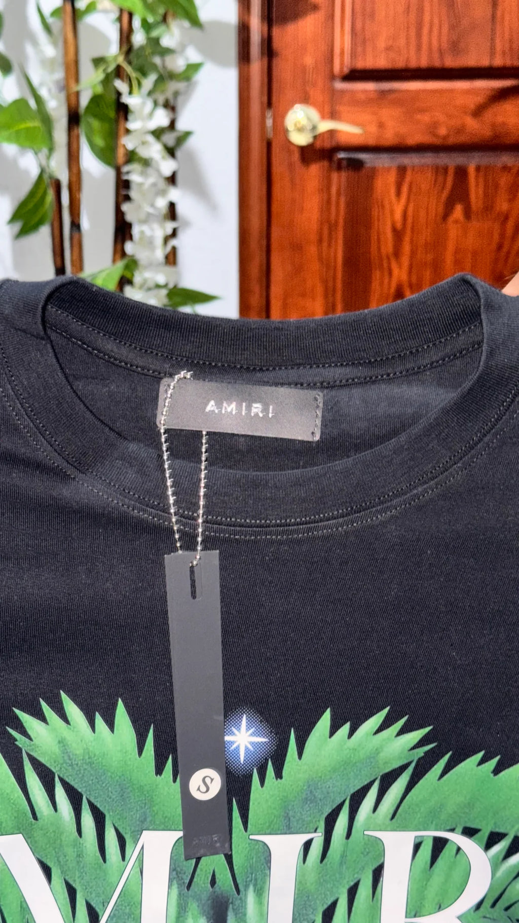 Amiri Airbrush Cherub Tee White and Black