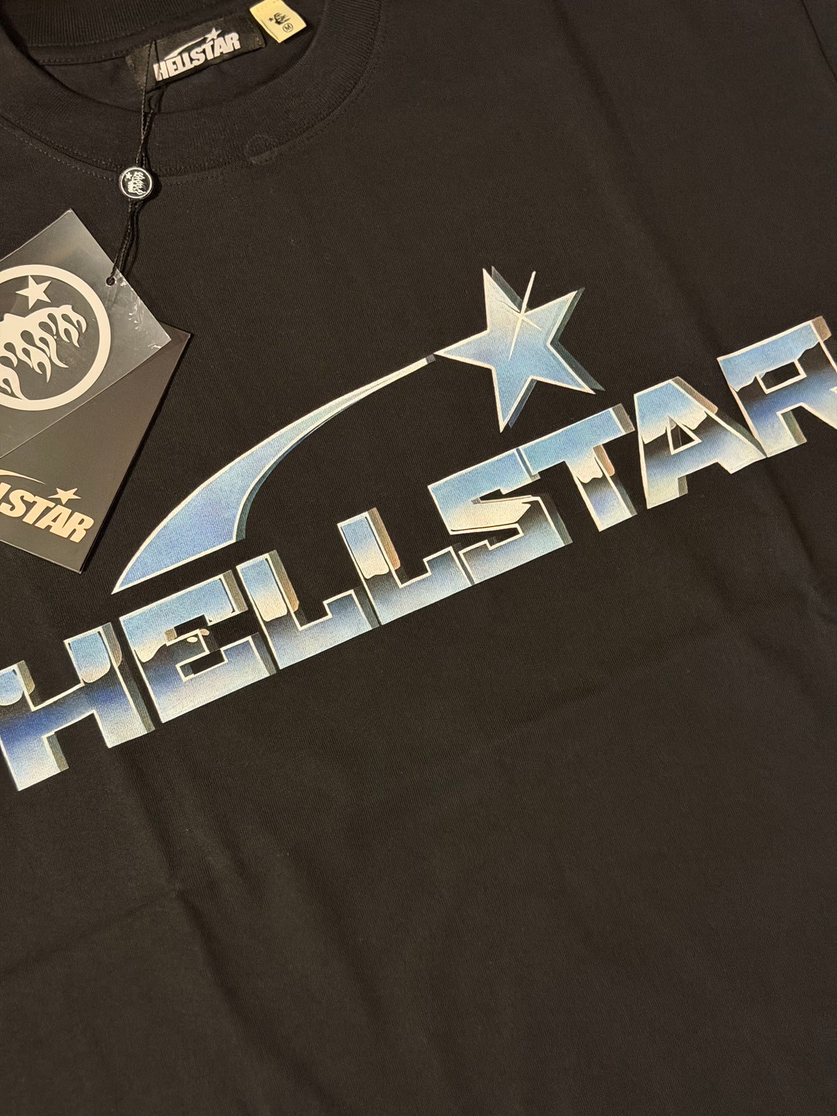 Hellstar Blue Chrome Logo Tee