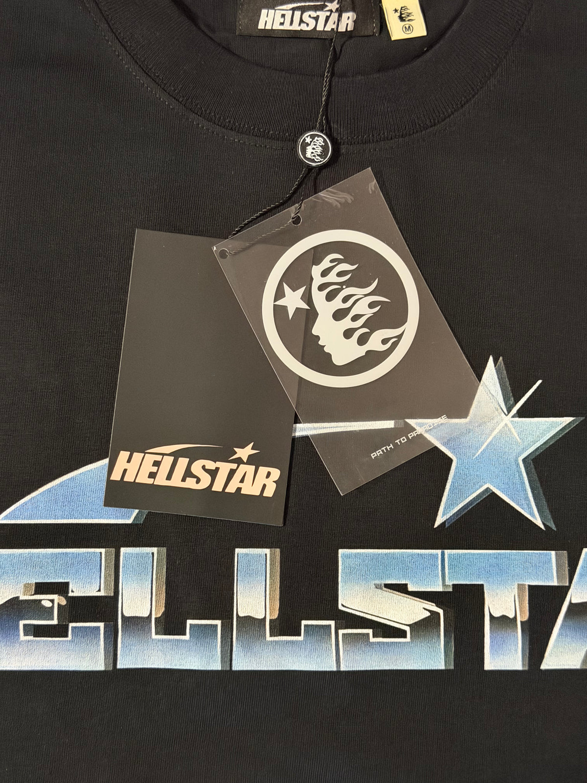 Hellstar Blue Chrome Logo Tee