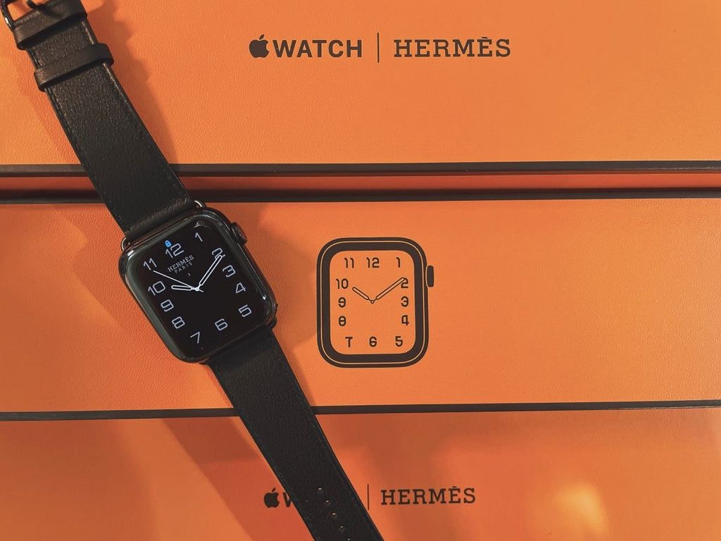 Apple Watch x Hermes Full set (negro y naranja)