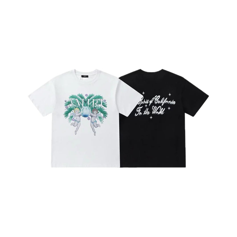 Amiri Airbrush Cherub Tee White and Black