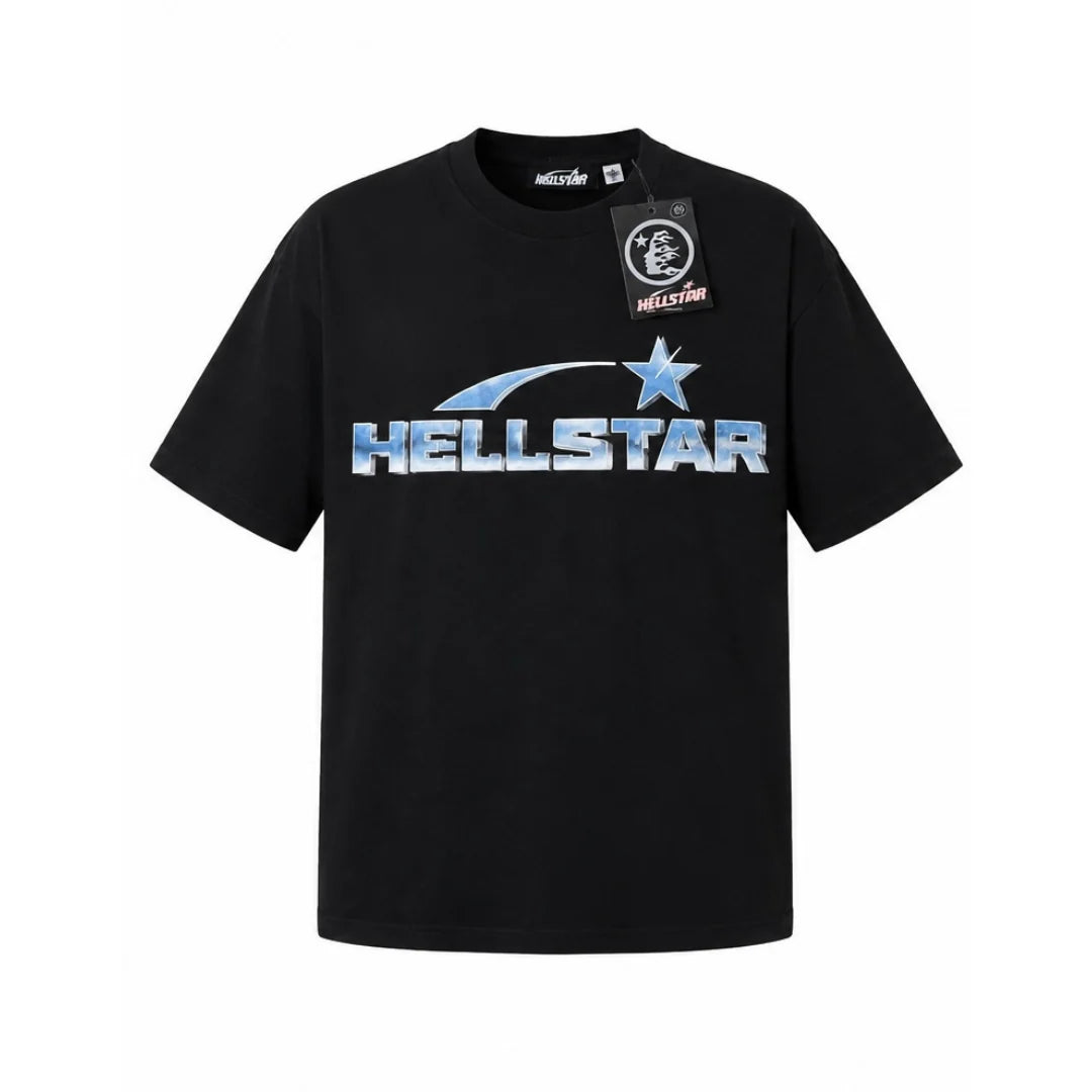 Hellstar Blue Chrome Logo Tee