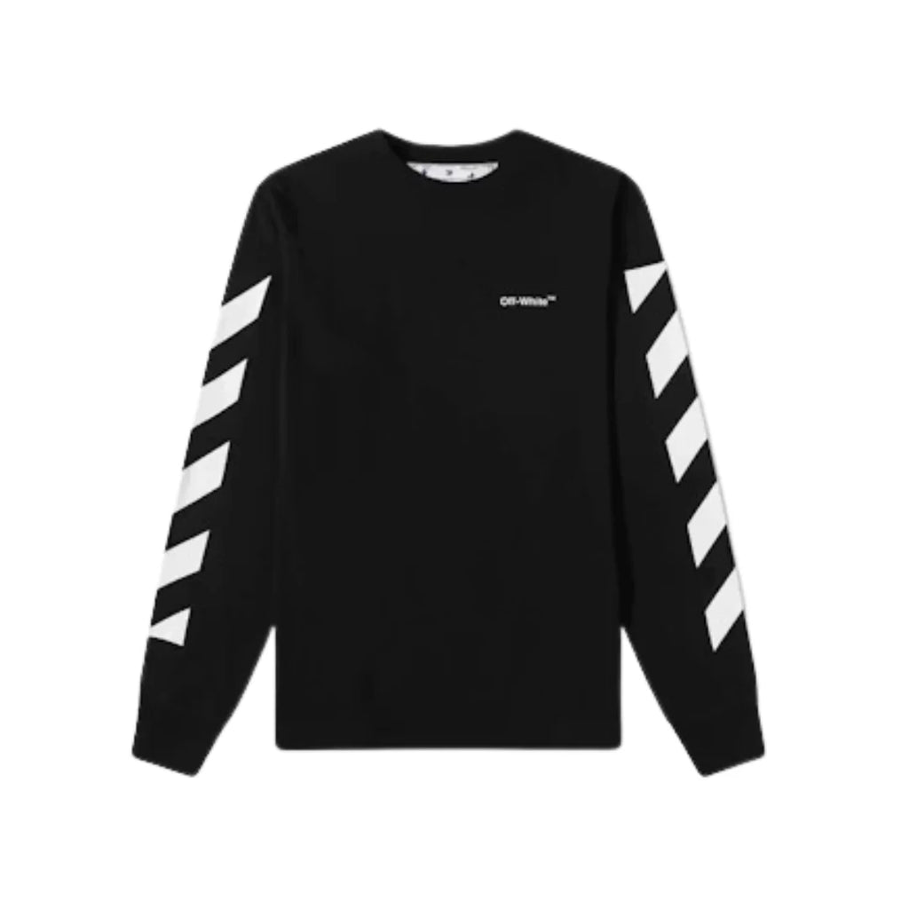 OFF-WHITE Off- Diagonal Helvetica Oversized Sweatshirt-White/Black